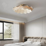 Korean Style Modern Art Decor Fabric LED Chandelier - Contemporary Textile Ceiling Pendant Light Fixture for Living Room, Bedroom & Dining Room