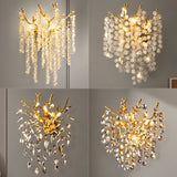 Modern Luxury Crystal LED Wall Lamp - Decorative Sconce Light Fixture for Living Room Background, Bedroom Bedside & Villa Interiors
