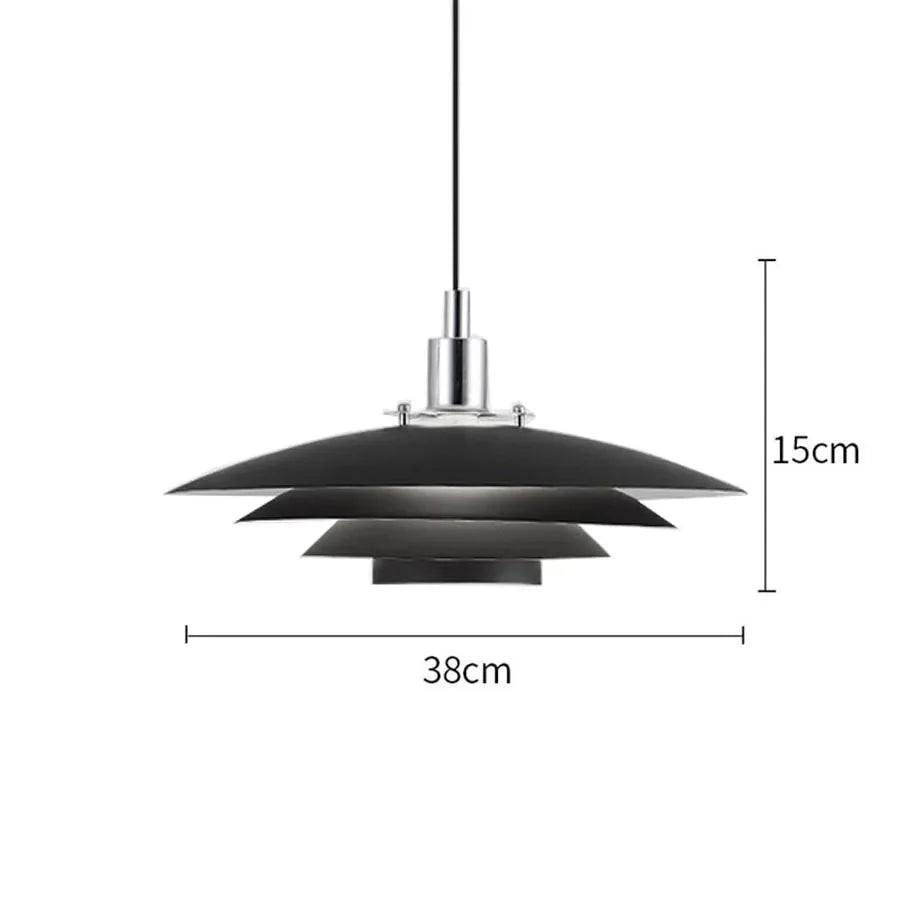 Dia38CM Nordic Umbrella LED Pendant Lamp Kitchen Island Dining Table Pendant Light Creative Art Bedroom Restaurant Hanging Light