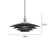 Dia38CM Nordic Umbrella LED Pendant Lamp Kitchen Island Dining Table Pendant Light Creative Art Bedroom Restaurant Hanging Light