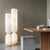 Nordic pleated Floor Lamp wabi- sabi white Fabric Lamp For Living Room Bedroom Loft Decors LED corner long strip Standing Light