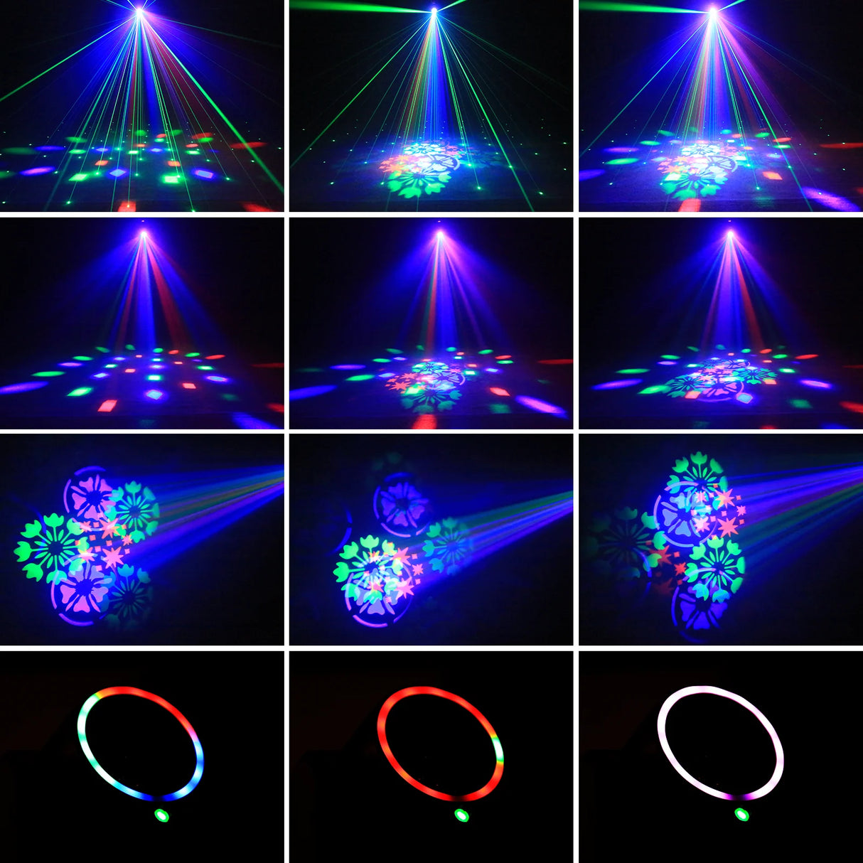 Mini 30W RGB Beam Pattern Moving Head Light - DMX & Sound-Activated Strobe Stage Light for DJ, Disco, Party & Christmas