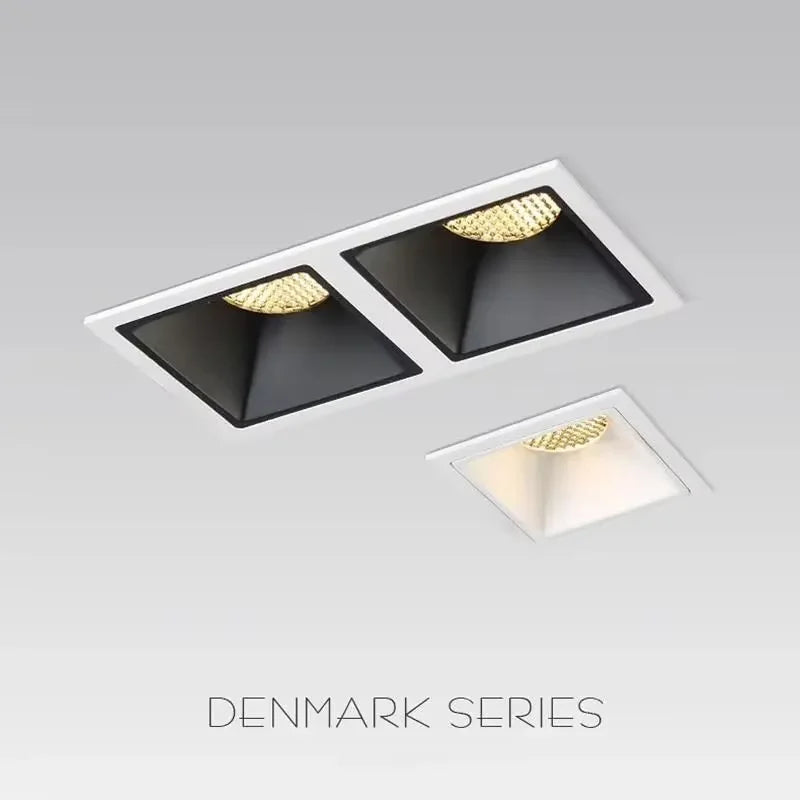 Recessed LED Ceiling Lamp 24W 10W Single/Double Head LED Spot lights COB Anti-Glare Downlight For Home Office Store Indoor