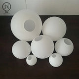 Milky White Glass Globe Lampshade Replacement (10cm–25cm) - Round Light Cover for Pendant & Table Lamps