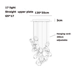2026 New Trend Home Decoration Geometric Glass G9 LED Chandelier Lighting Lustre Para Sala Estar For Living Room Dinning Room