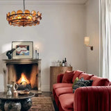 Italian Bauhaus Amber White Art Glass Chandelier E14 Pendant Light Living Room Kitchen Island Hanging Lamp Lighting Fixture LED