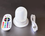 85mm Mini USB Rechargeable RGBW LED Light Base with Remote - Mood Lighting Enhancer for Wedding & Event Decor