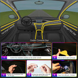 Fiber Optic LED Car Ambient Lighting - RGB Neon Interior Atmosphere Kit