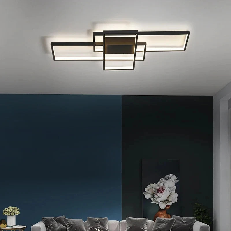 Nordic Modern Led Ceiling Lights for living room bedroom lustre led home decor Dimmable Ceiling light Black/White Ceiling Lamp