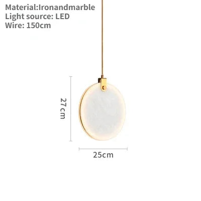 Modern Marble Pendant Lamp Living Room Bedroom Bedside Dining Room Staircase Kitchen LED Decoration Lights Hanging Lighting Home