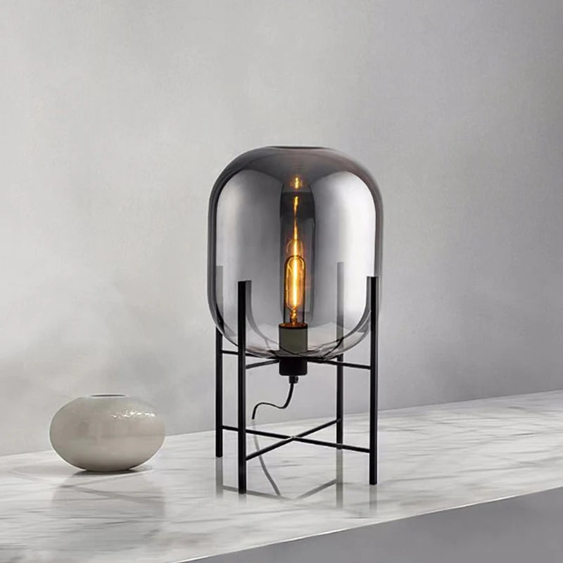 Modern home decors lighting Nordic floor light LED living room standing fixtures study bedroom glass table lamps