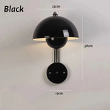 E27 Nordic Wall Lamp LED Torch Bedside Lamps Indoor Lighting Fixture Mushroom Sconces Creative Macaron Switch for Living Room