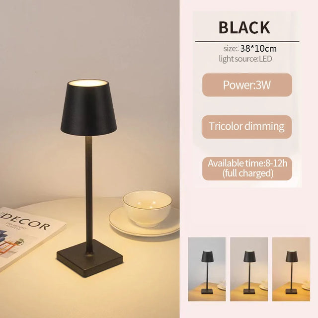Table Lamp Eyes Protection Touch Dimmable LED Light Bedroom USB  Desk Lamp Bar Restaurant Night Light Gift Charging Light Fixture