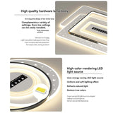 Modern LED Ceiling Light with Adjustable Spotlights - Dimmable Smart Fandelier Chandelier with Remote Control for Living Room