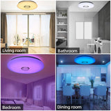 RGB LED Ceiling Light Dimmable Bluetooth-compatible Music Ceiling Lamp 2800K-6500K Home Decoration Light for Bedroom Living Room