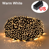 10m 20m 30m 50m 100m Street Garland Curtain Lights String Waterproof Fairy Lights Outdoor Garden Party Wedding Christmas Decors