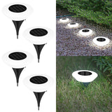 14 LED Solar Ground Lights - Waterproof Outdoor Disk Lights for Garden & Pathway