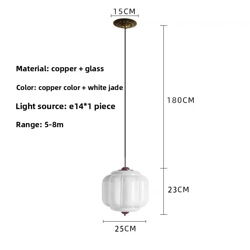 Eloise French Medieval Scallop Milk Glass Pendant Lamp - Retro Green Globe LED Dimmable Hanging Light for Homestay, Dining Room & Office Decor