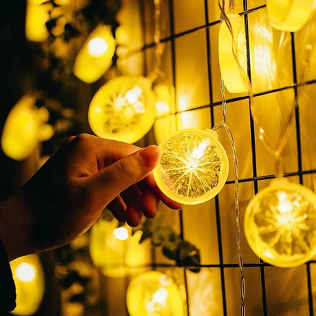 3m LED Lemon Garland Orange Slices String light Yard Wedding Home Party Bedroom Decoration Battery Lamps Holiday Lighting