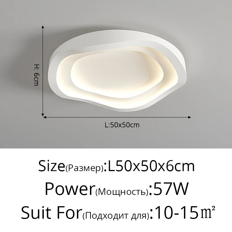 2025 New Modern Simple LED Chandelier For Living Room Bedroom Dining Room Kitchen Ceiling Lamp White Remote Control Lustre Light