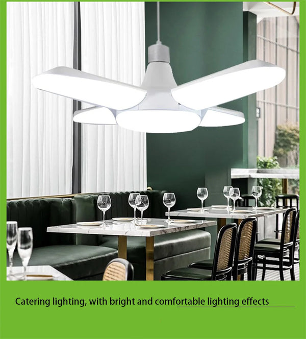 Foldable LED bulb E27 fan blade LED light AC 85-265V 28W spotlight, su ...