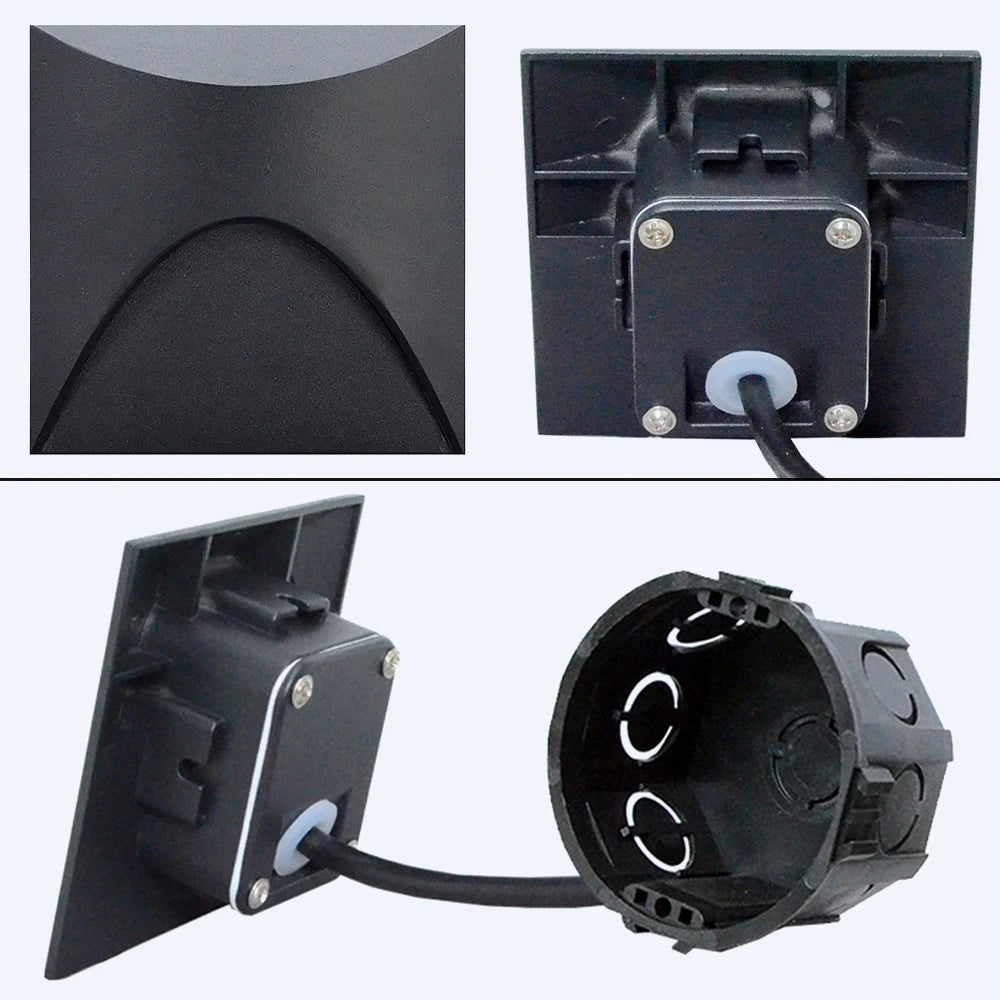 SANDIY Outdoor Stair Light Motion Sensor Wall Lamp Exterior Sconce Garden Yard Lighting for Balcony Gate Fence Waterproof IP65