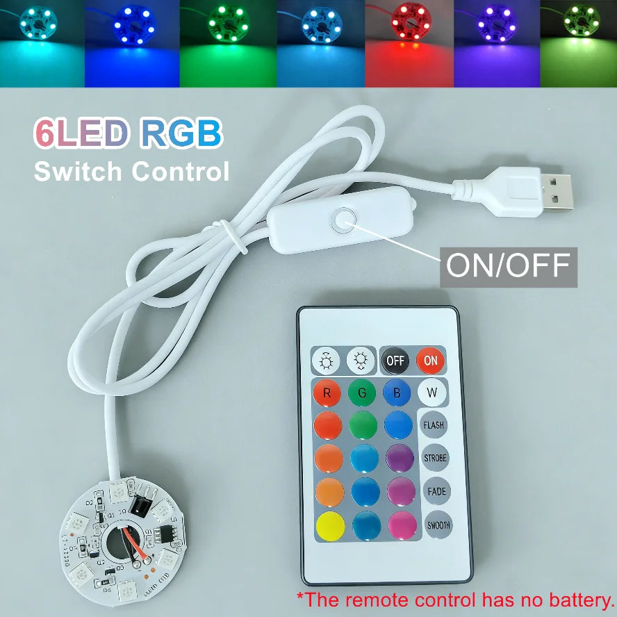 1/2/4 Pcs Dimmable 5V USB RGB LED Light Board with Remote Control - High-Brightness Colorful Gradient Module PCB Panel for DIY Model Display