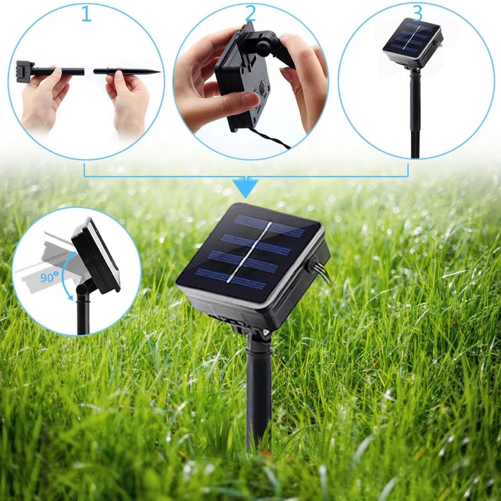 32M 300LED Outdoor Solar Garden Light String Lights Solar LED Light Waterproof Garden Decoration Wedding Party Christmas Tree