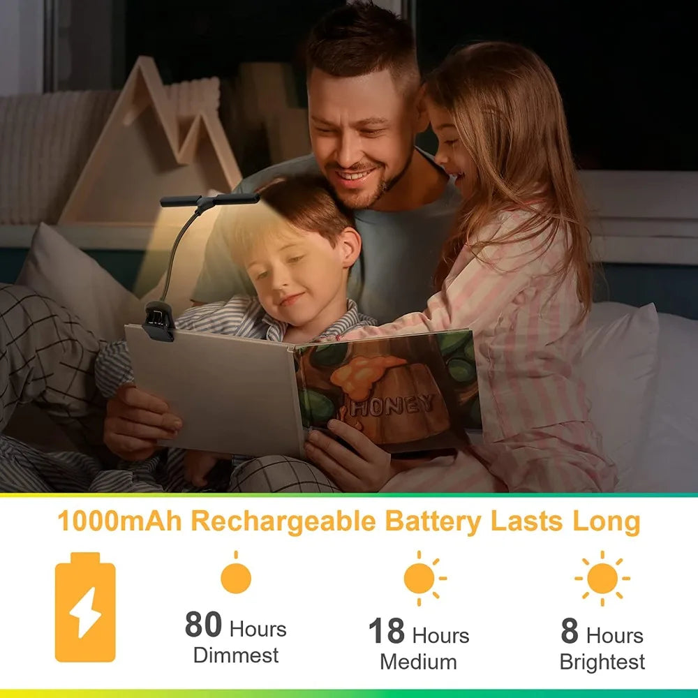Reading Neck Light Usb Rechargeable Book Reading Light Christmas Birthday Gifts Book Lamp Portable Book Light Fishing Flashlight
