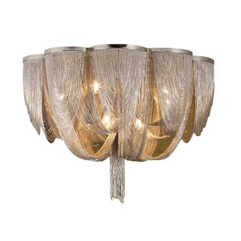 Nordic Design Italian Chain Chandelier Luxury Chandelier Tassel Lighting Home Deco Living Room Dining Room Restaurant Decoration