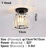 Modern Crystal Glass Ceiling Chandelier LED Pendant Lights Home Decorative for Living Room Bedroom Kitchen Dining Room Indoor