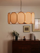 Classical Hanging Chandelier Light Fixture Chinese Cloth Pendant Lamp for Dining Room Kitchen Living Room Bedroom