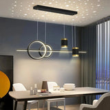 Modern Dining Room LED Pendant Light with Remote Control Dimmable Dining Table Hanging Lamp 90-260v Home Decor Chandelier Lights