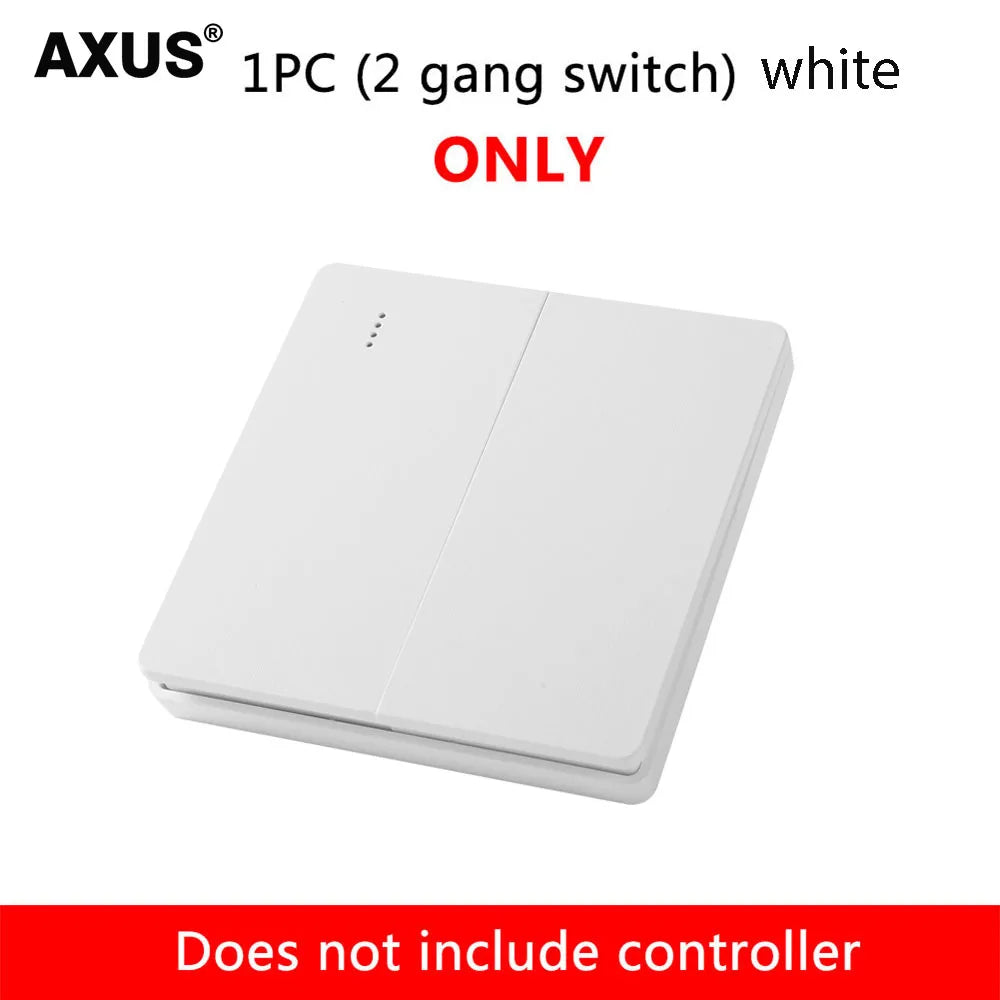 86 Type Wireless RF 433MHz Wall Panel Remote Control (1/2/3 Gang) - Smart Switch Transmitter for LED Light, Lamp & Ceiling Fan