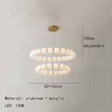 Modern Nordic Classic LED Pendant Lights Pearl Necklace Decoration Indoor Chandelier for Dining Living Room