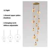 Nordic LED Marble Ceiling Chandelier Ceiling Lamps Pendant Lights for Attic Lobby Lighting Living Room Staircase  Home Decor