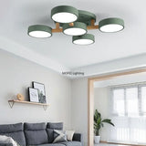 Nordic Modern Macaron Ceiling Lamp Chandelier Bedroom Minimalist Wood Home Decor Living Room Kitchen LED Lighting Fixtures