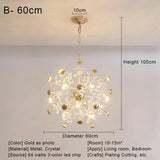 Nordic Crystal Led Ceiling Pendant Lamp Modern Clear Crystal G9 LED Lamp for Dining Room Bedroom House Decor Suspension Lamp