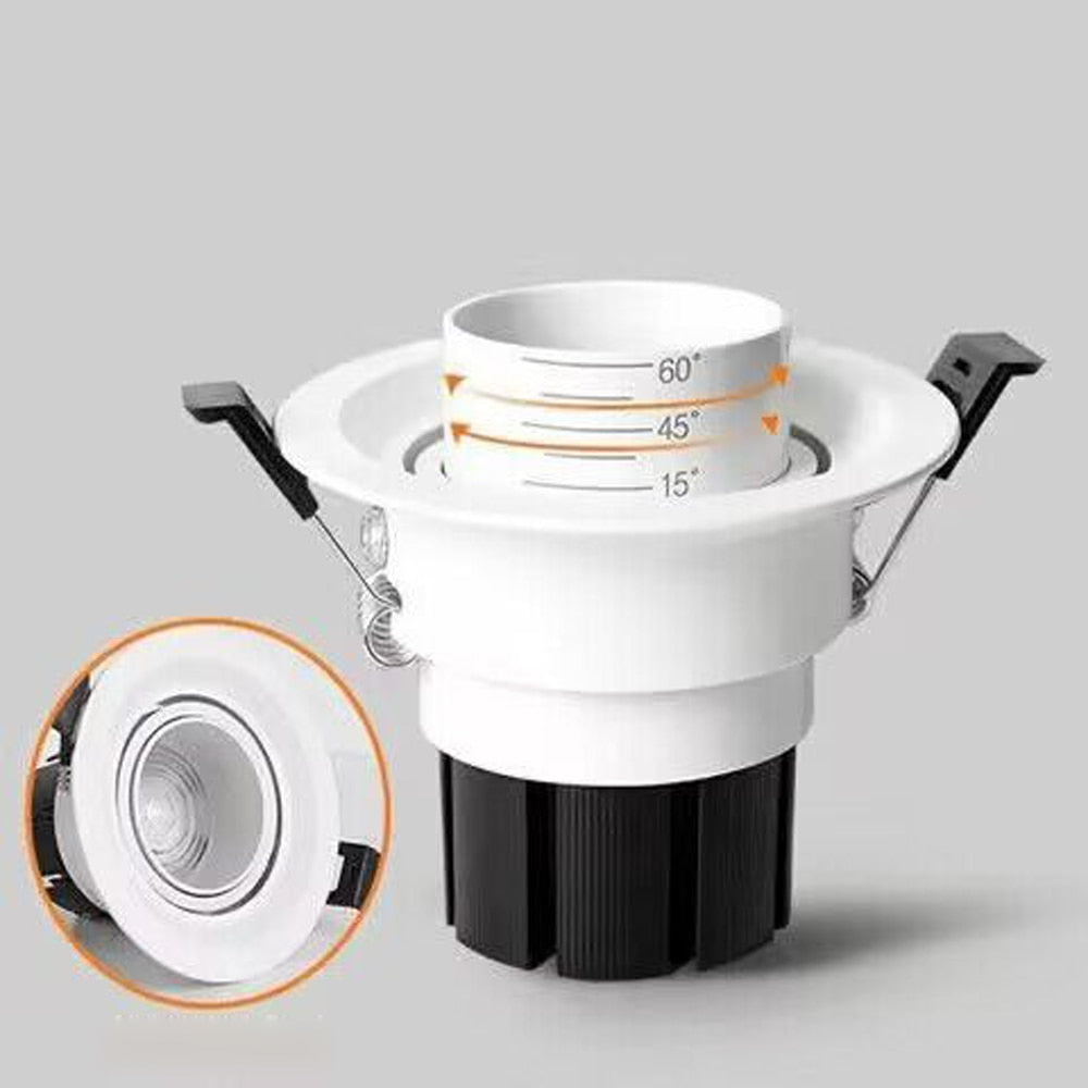 LED Recessed Spotlight Commercial Lighting Downlight Telescopic Focusing Spotlight Home Living Room COB Spotlight
