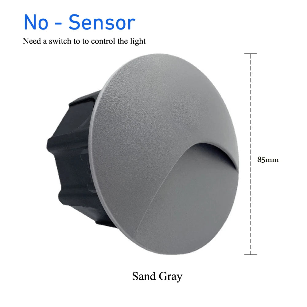 Led Deck Light Motion Sensor Step Stair Railing Lamp 3W Indoor Outdoor Waterproof for Pathway Stairway Post Porch Wall Sconce