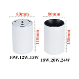 2025 New Surface Mounted Cylindrical LED Downlights Gold Reflector 24W 20W COB Led Ceiling Lamp Spot Lights AC85-260V Bulbs