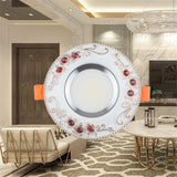 French Diamond Resin Figure LED Recessed Downlight (3W 5W 7W 10W 220V) - Decorative Art Ceiling Spotlight for Hotel Foyer, Hallway & Home Decor