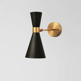 Nordic Minimalist Gold & Black Wall Sconce Lamp - Modern LED Lighting Fixture for Bedroom Bedside, Bathroom, Hallway Aisle & Hotel Decor