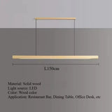 Nordic Walnut Solid Wood Pendant Light LED for Dining Tables, Study Rooms, Bar Counters, Office Desks, Indoor Home Lighting