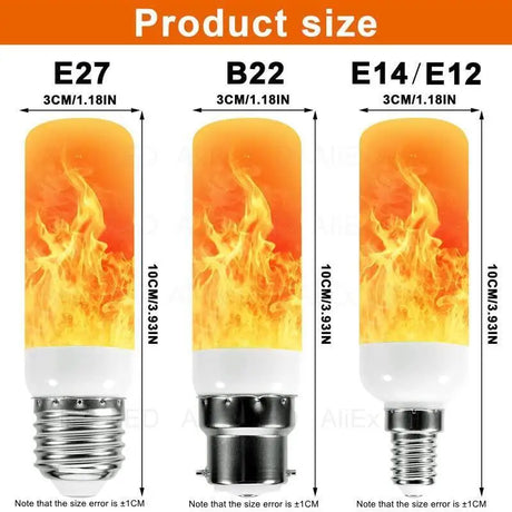 E27 E14 B22 USB LED Flame Light Bulbs 85-265V Party LED Flame Effect Light Simulation Fire Lights Bulb KTV Festival Garden Decors