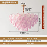 French Luxury Crystal Living Room Pendant Light Internet Famous Creative Shell Light Romantic Clover Pendant Light