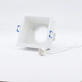 High Quality LED Eyeball Casing Downlight Ceiling Light Fixture Zinc Alloy Ceiling Spotlight Frame White Square Head