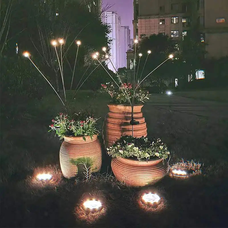 10 LED Solar Firefly Light - Swaying Outdoor Fairy Light for Garden, Lawn & Courtyard Decor