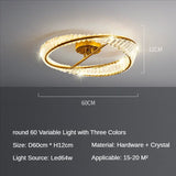Italian Light Luxury Crystal Ceiling Lamp Postmodern Simple Round Living Room Lamp Atmospheric Bedroom Lamp New Style LED
