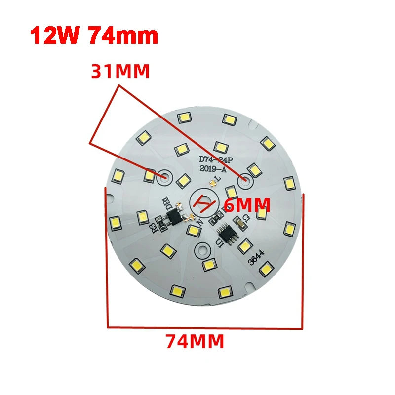 AC 220V Driver-free 2835 SMD Led Chip 3W - 18W 28mm - 120mm Lamp Light Board Bulb Round Light Source